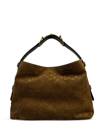 Gucci Beatrix Medium Leather Shoulder Bag In Brown
