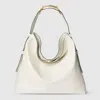 Gucci Beatrix Large Leather Shoulder Bag In White