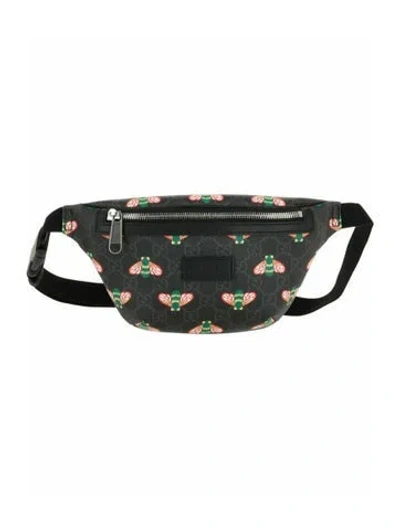Pre-owned Gucci Bee Accent Belt Bag W/ Tags In Black