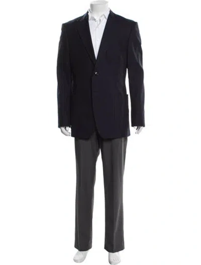 Pre-owned Gucci Bee Accent Blazer In Blue