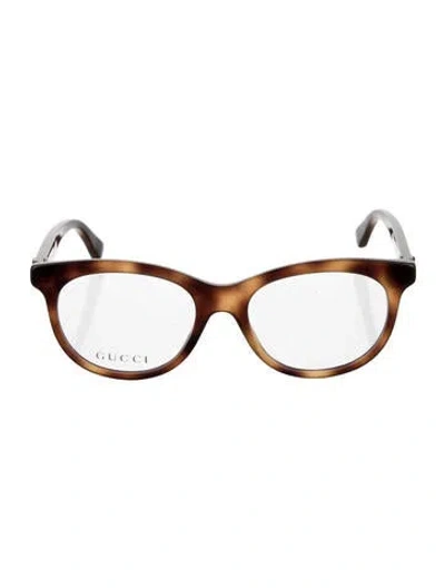 Pre-owned Gucci Bee Accent Round Sunglasses In Brown