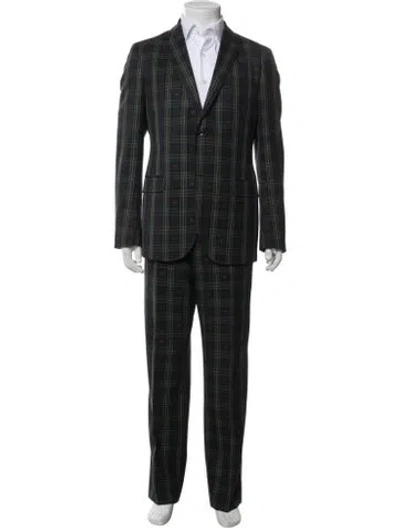 Pre-owned Gucci Bee Accent Wool Two-piece Blazer In Green