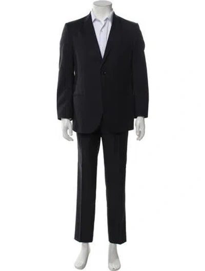 Pre-owned Gucci Bee Accent Wool Two-piece Suit Vest In Black