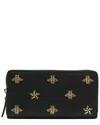 Gucci Bee Star Pattern Wallet In Black