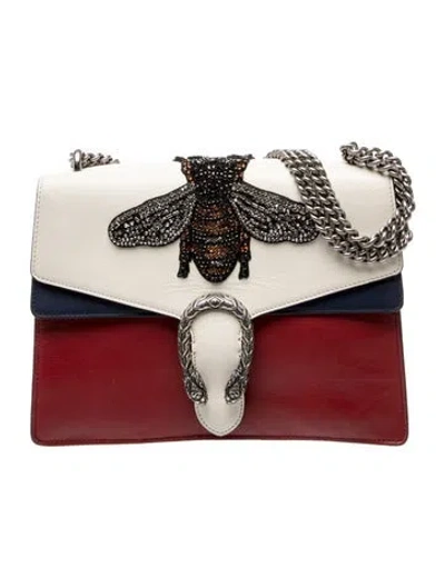 Pre-owned Gucci Bee Dionysus Medium In Red