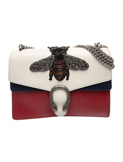 Pre-owned Gucci Bee Dionysus Medium In Red