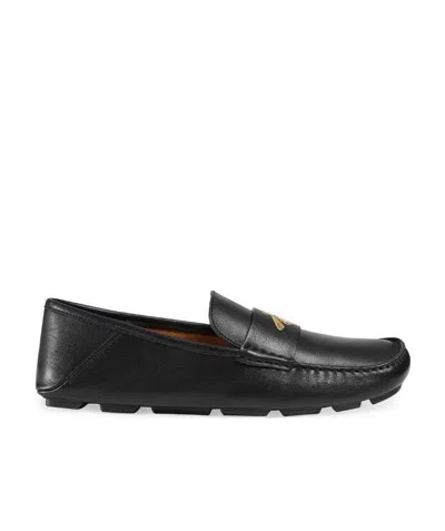 Gucci Bee Embroidery Formal Business Shoes In Black