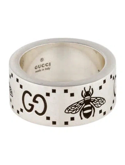 Pre-owned Gucci Bee Gg Wide Band In Multi