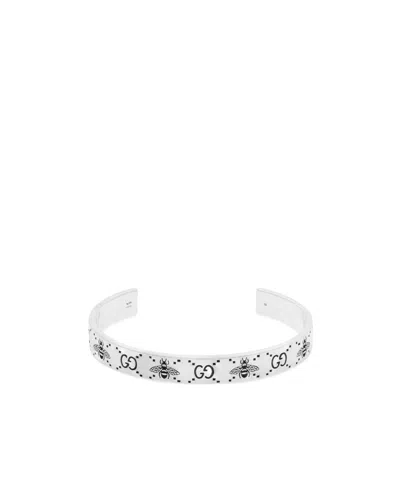 Gucci Bee Pattern Bracelet In White