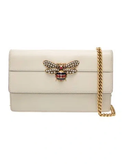 Pre-owned Gucci Bee Queen Margaret In Neutrals