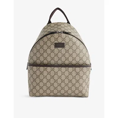 Gucci Be.eb/cocoa/d.ch/d.c Kids' Monogram Canvas Backpack