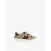 Gucci Bei-ebo/coc/vrv/coc Kids 'ace Canvas Trainers Eur 20 / 4 Uk In Multi