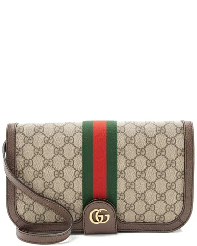 Gucci Beige Gg Supreme Canvas Ophidia New Acero Triple Messenger (authentic  Pre-loved) In Multi