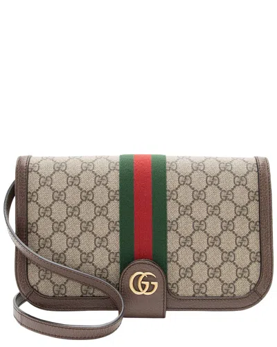 Gucci Beige & Brown Gg Supreme Canvas