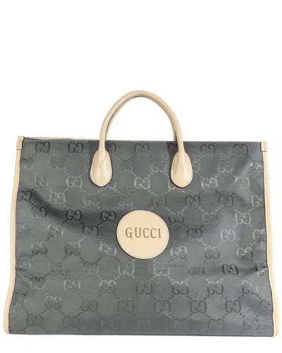 Gucci Beige & Grey Nylon Monogram Large Off The Grid Tote (authentic Pre-loved)
