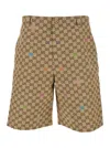 Gucci Gg Fabric Bermuda Shorts In Multi