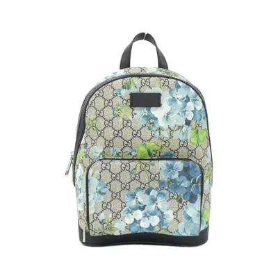 Pre-owned Gucci Beige Blue Gg Supreme Backpack ()