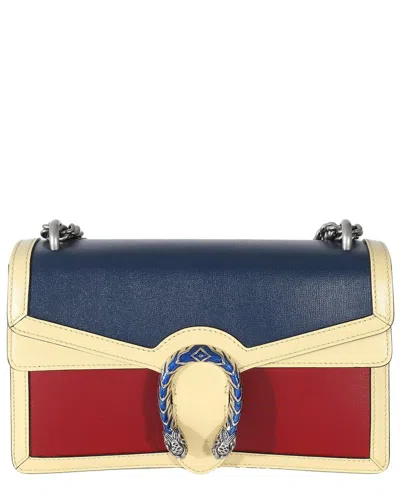 Gucci Beige, Blue, Multicolor, Red Calfskin Enamel Small Dionysus Bag  (authentic Pre-loved)