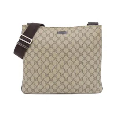 Pre-owned Gucci Beige Brown Gg Plus Shoulder Bag ()
