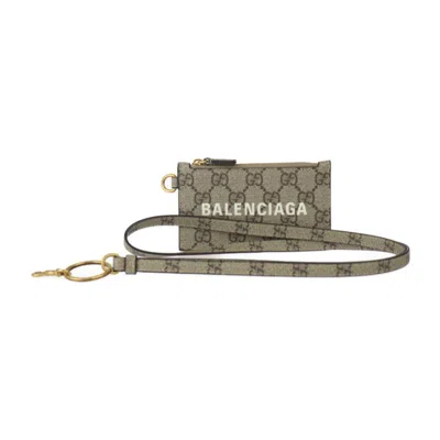 Pre-owned Gucci Beige Brown Gg Supreme Canvas Coin Purse/coin Case () In Beige, Brown