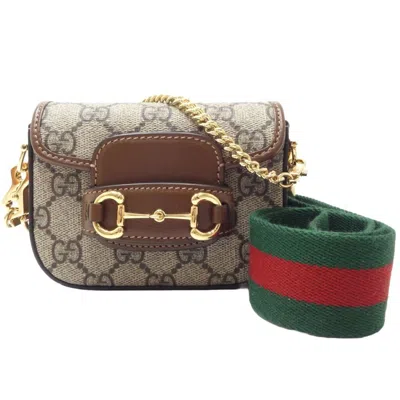 Pre-owned Gucci Beige Brown Gg Supreme Canvas Shoulder Bag ()