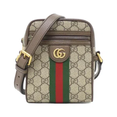 Pre-owned Gucci Beige Brown Gg Supreme Canvas Shoulder Bag ()