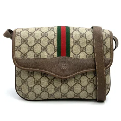 Pre-owned Gucci Beige Brown Gg Supreme Canvas Shoulder Bag () In Multi