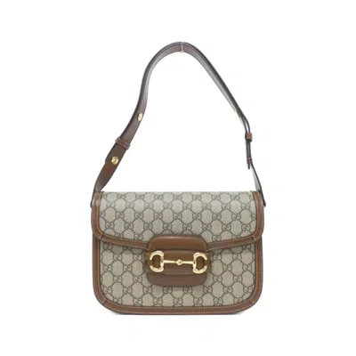 Pre-owned Gucci Beige Brown Gg Supreme Canvas Shoulder Bag () In Multi