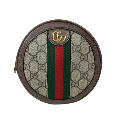 Pre-owned Gucci Beige Brown Gg Supreme Leather Backpack () In Beige, Brown