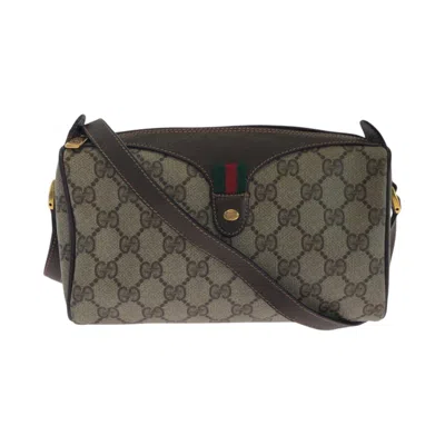 Pre-owned Gucci Beige Brown Gg Supreme Pochette Shoulder Bag ()