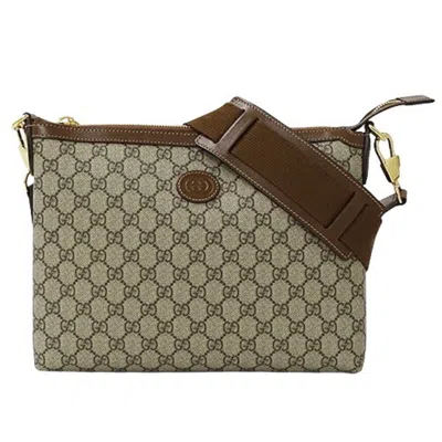 Pre-owned Gucci Beige Brown Gg Supreme Shoulder Bag ()