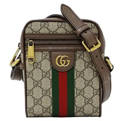 Pre-owned Gucci Beige Brown Gg Supreme Shoulder Bag ()