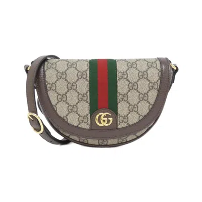 Pre-owned Gucci Beige Brown Gg Supreme Shoulder Bag ()