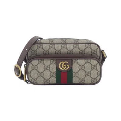 Pre-owned Gucci Beige Brown Gg Supreme Shoulder Bag () In Multi