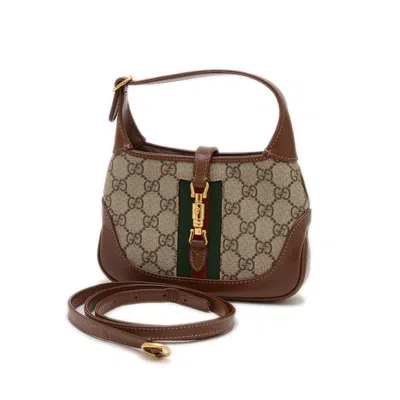 Pre-owned Gucci Beige Brown Gg Supreme Shoulder Bag () In Multi