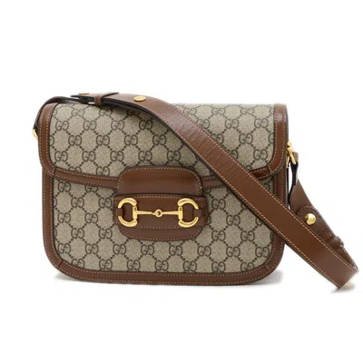 Pre-owned Gucci Beige Brown Gg Supreme Shoulder Bag () In Multi