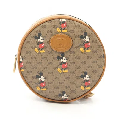 Pre-owned Gucci Beige Brown Multi-color Gg Supreme Leather Backpack ()