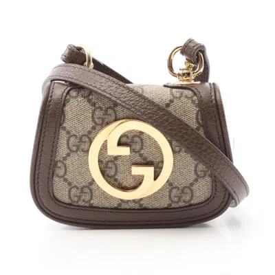 Pre-owned Gucci Beige Brown Pvc Leather Shoulder Bag () In Multi