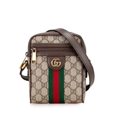 Pre-owned Gucci Beige Brown Pvc Leather Shoulder Bag () In Multi