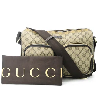 Pre-owned Gucci Beige Brown Pvc Leather Shoulder Bag () In Multi