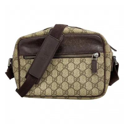Pre-owned Gucci Beige Brown Pvc Shoulder Bag () In Multi