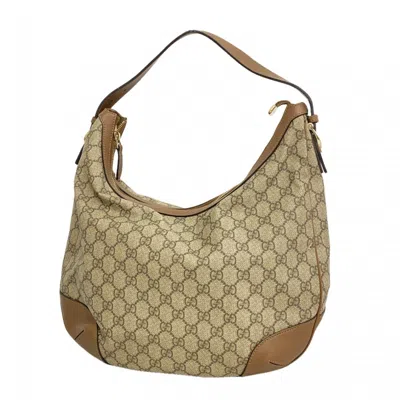 Pre-owned Gucci Beige Brown Pvc Shoulder Bag () In Multi
