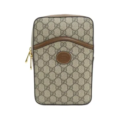 Pre-owned Gucci Beige Brown Shoulder Bag ()