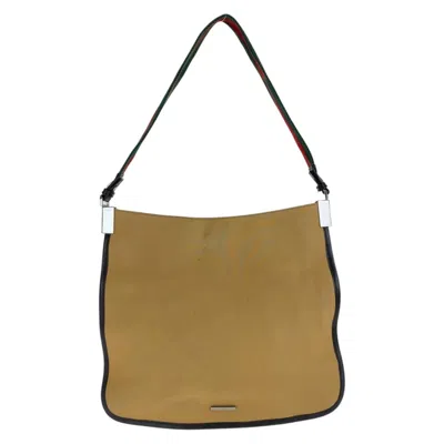 Pre-owned Gucci Beige Camel Canvas Shoulder Bag ()