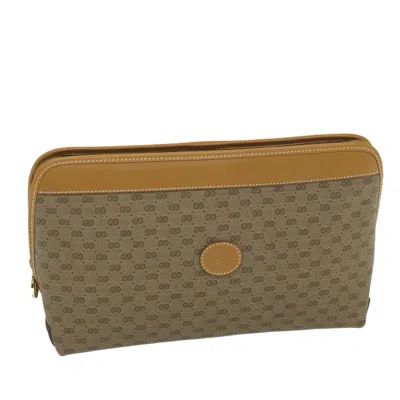 Pre-owned Gucci Beige Canvas Clutch Bag ()
