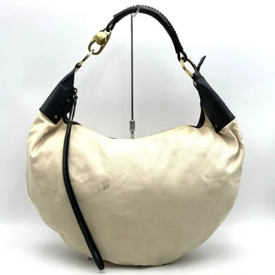 Pre-owned Gucci Beige Canvas Handbag Shoulder Bag () In Sand