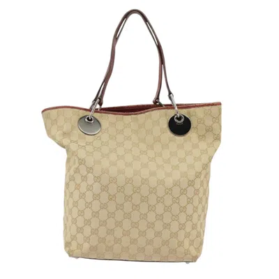 Pre-owned Gucci Beige Canvas Tote Bag ()