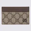 Gucci Men Gg Cardholder With Gg Details In Neutral