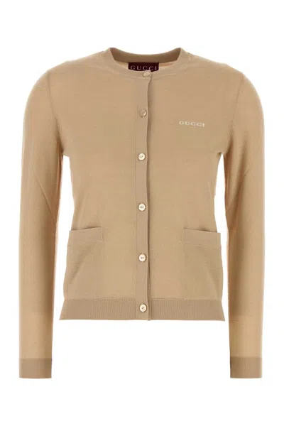 Gucci Beige Cashmere Blend Cardigan