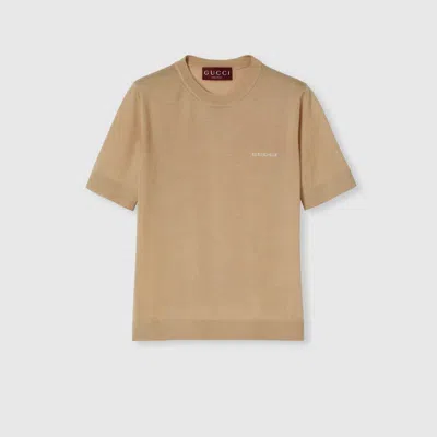Gucci Beige Cashmere Blend Sweater In Neutral